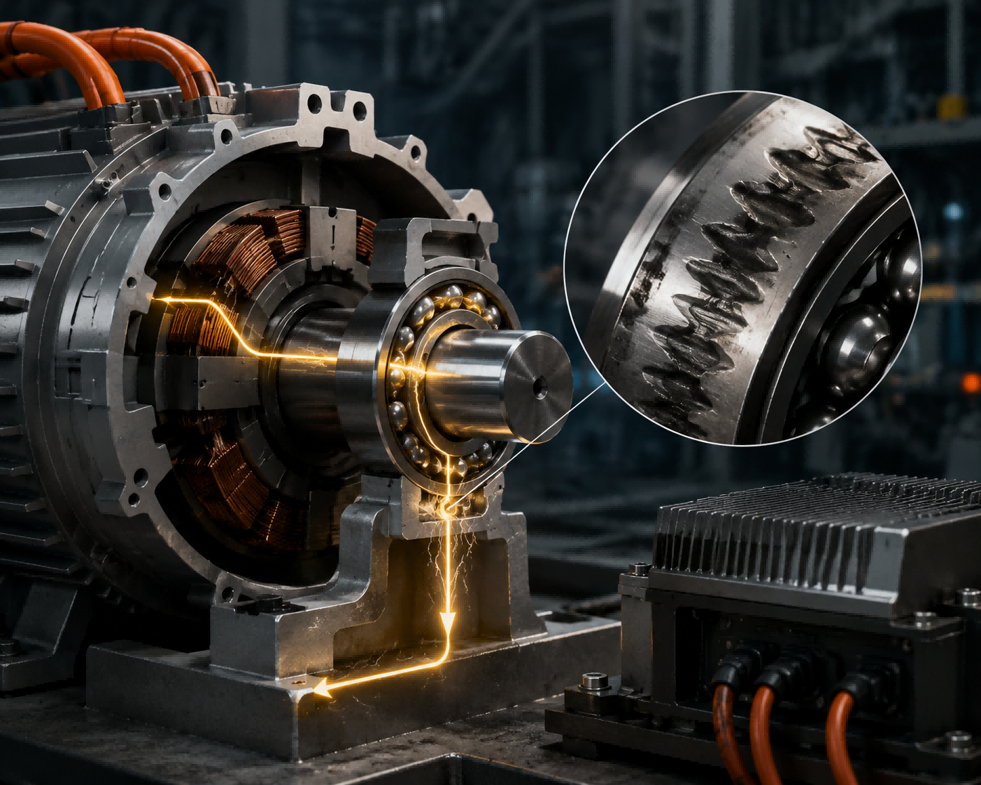 Bearing Fluting Damage: Electrical Discharge Causes and Prevention in EV Motors